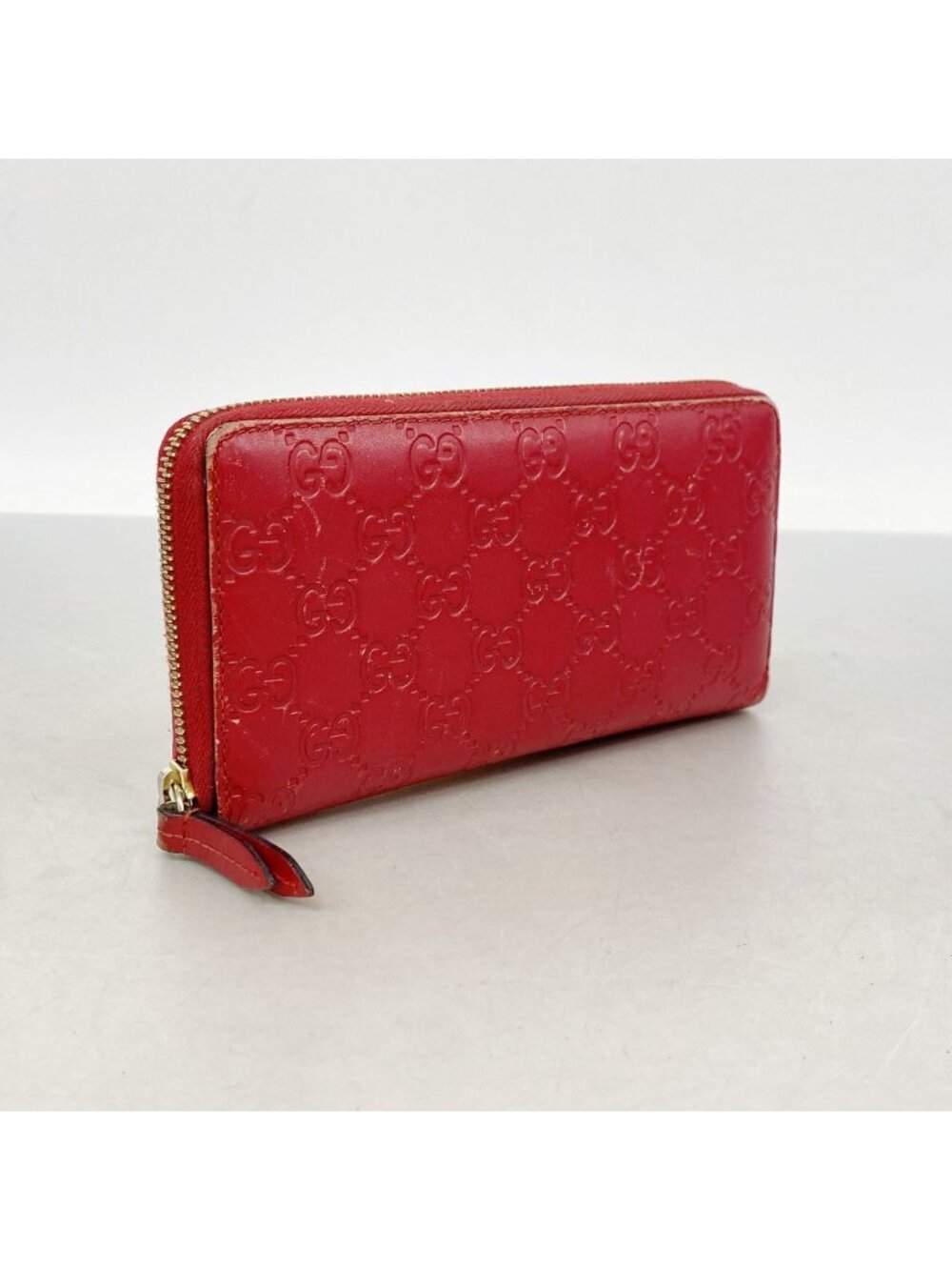 Gucci Wallet Guccissima Leather Red Gold - Picture 2 of 8